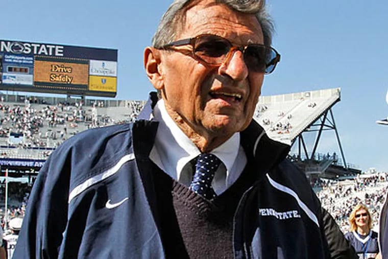 "They have a history," Joe Paterno said of his memories of better days in Temple's program. (Gene J. Puskar/AP)