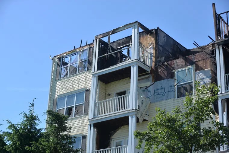 A 30-unit building at the ReNew Glenmoore complex was heavily damaged overnight in a fire that displaced about 70 residents. No injuries were reported.