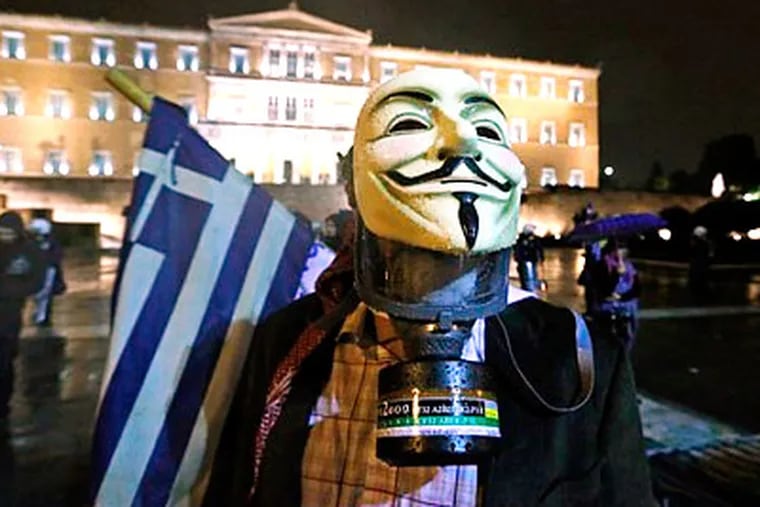 Protests against austerity measures in Greece.
