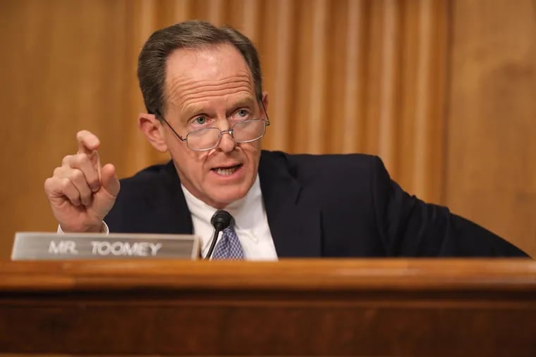 Sen. Pat Toomey on Capitol Hill in April 2019.