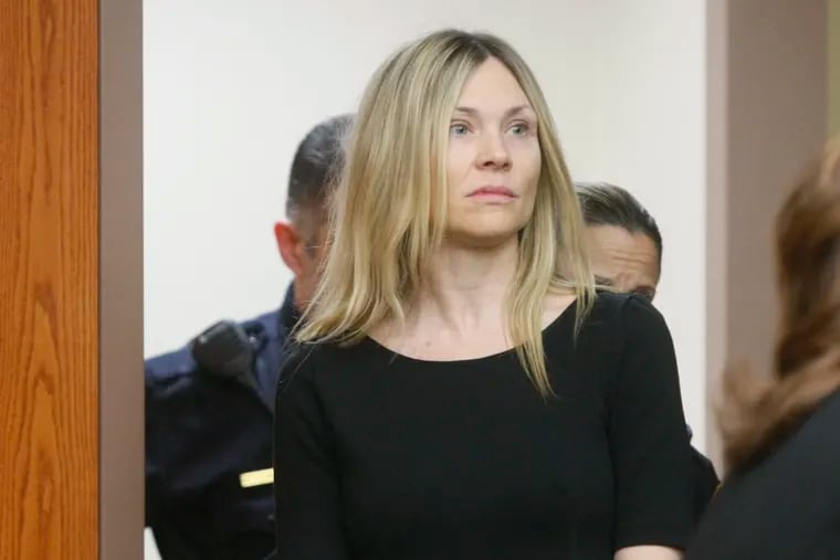 FILE - This Feb. 14, 2013, file photo shows Amy Locane entering the courtroom to be sentenced in Somerville, N.J., for the 2010 drunk driving accident in Montgomery Township that killed 60-year-old Helene Seeman. (Patti Sapone / NJ Advance Media via AP)