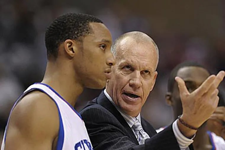 Sixers coach Doug Collins identified Evan Turner as a key player in the upcoming season. (Michael Perez/AP)