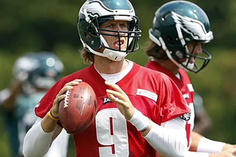 "I'm really just focusing on getting better," Eagles backup quarterback Nick Foles said. (Yong Kim/Staff Photographer)