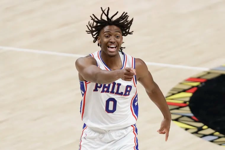 Sixers guard Tyrese Maxey will take to the mound at Citizens Bank Park on Saturday.