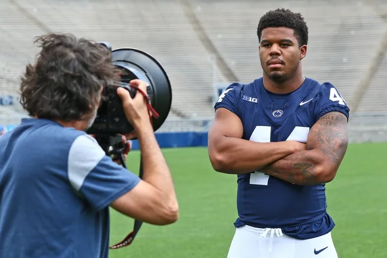 Penn State defensive end Chop Robinson in August. Robinson announced Tuesday his intention to declare for the NFL draft.