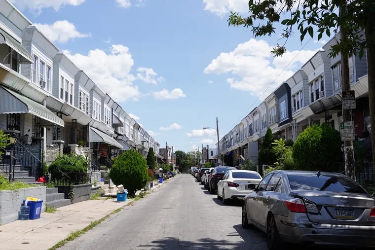 The 5700 block of Rodman Street in Philadelphia's Cobbs Creek neighborhood, where a real estate listing has some residents worried.