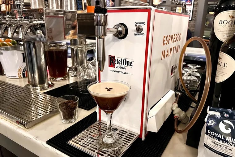 This espresso martini machine automatically dispenses drinks at MaGerk's Pub, 582 S. Bethlehem Pike, Fort Washington.
