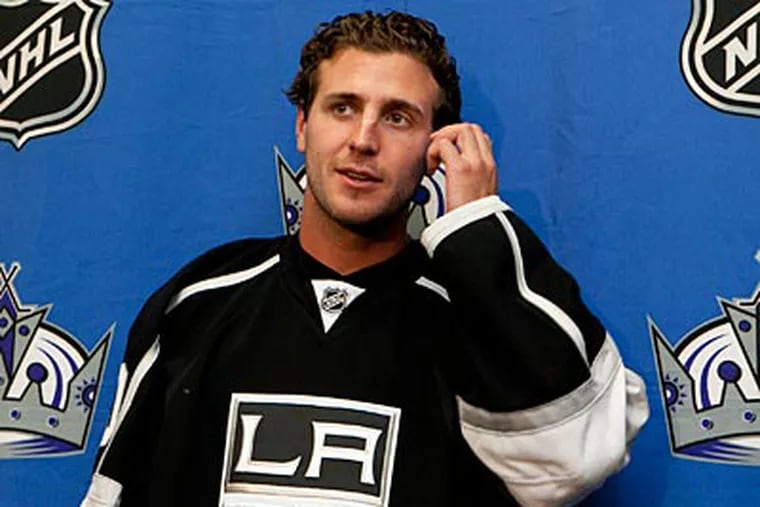 The Flyers traded former captain Mike Richards to the Kings in June. (Damian Dovarganes/AP)