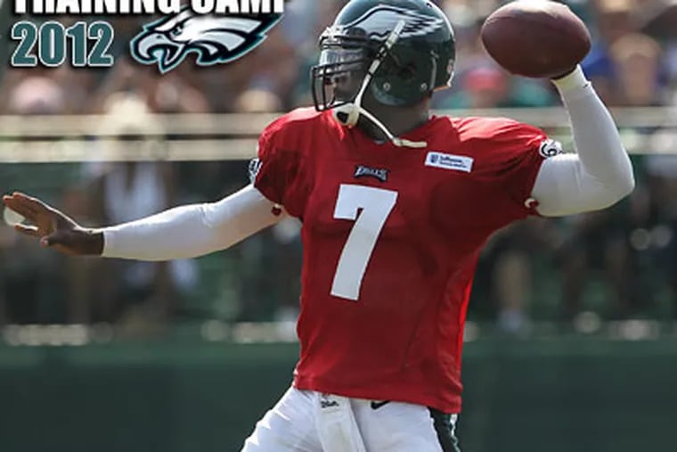 "I'm just trying to see what it takes to become a champion," Michael Vick said. (Michael Bryant/Staff Photographer)