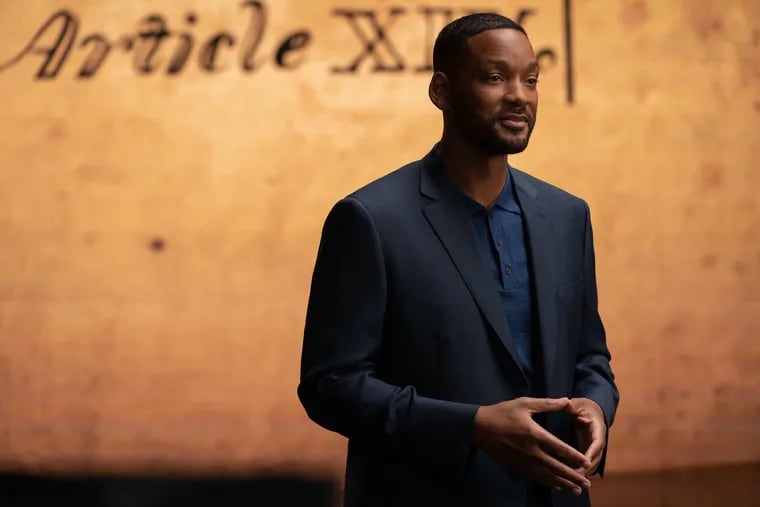 Will Smith in a still from "Amend: The Fight for America," a six-episode documentary series he hosted and helped produce that will premiere Feb. 17 on Netflix.