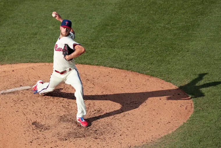 Zack Wheeler threw seven strong innings Saturday in his first start for the Phillies.