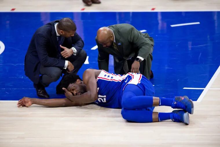 Sixers center could return in two weeks depending on his pain threshold.