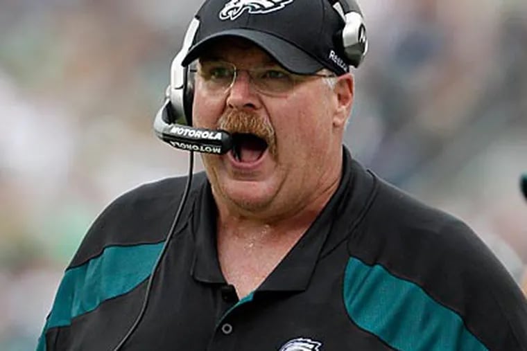 Andy Reid and the Eagles are 1-2 after losing to the Giants in their home opener. (David Maialetti/Staff Photographer)