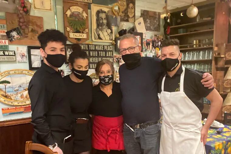 Pasquale and Anna Palino and their children own and work at Vecchia Osteria in Newtown, Bucks County. Governor Wolf's COVID restrictions threaten their business.