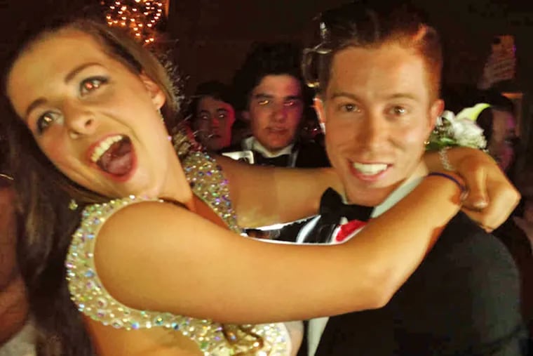 Carly Monzo and Olympic gold medalist Shaun White. He attended prom with her.