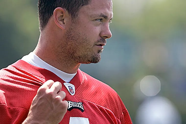 Kevin Kolb is looking forward to his first training camp as the starting quarterback. (David Maialetti / Staff Photographer)