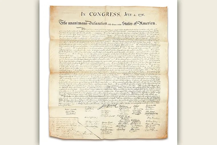 Signing of The Declaration of Independence parchment 