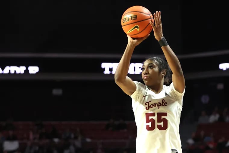 Tiarra East, shown during a Feb. 28 game, led Temple with 22 points in a win over Tulane on Monday.