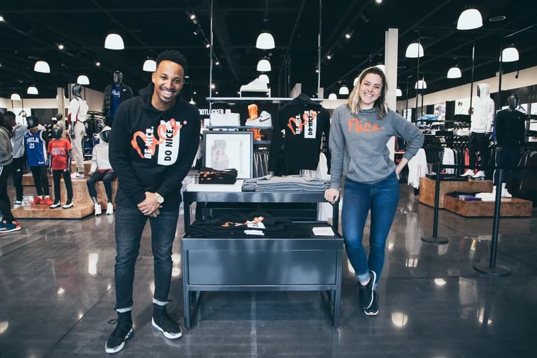 Christian Crosby and Ashley Kane are making kindness cool with a booming social media platform and an apparel line supported by the Sixers Innovation Lab.