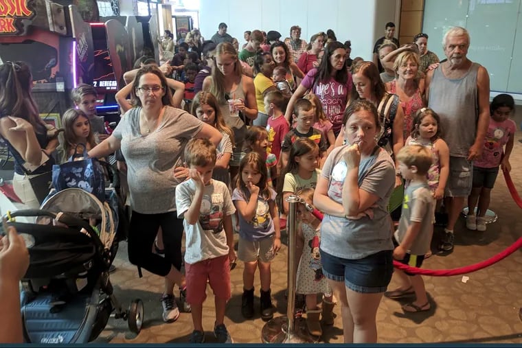 The second-floor breezeway is full of customers waiting in line to participate in Build-A-Bear Workshop's Pay Your Age event at Westfield Countryside Mall in Clearwater, Fla.