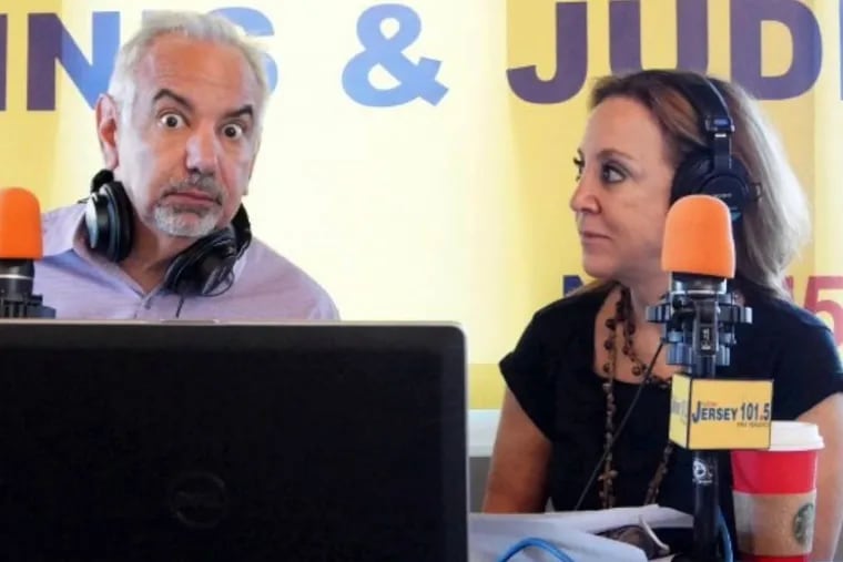 NJ 101.5 hosts Dennis Malloy (left) and Judi Franco returning to the airwaves Monday after serving a 10-day suspension for making racist comments about state Attorney General Gurbir S. Grewal.