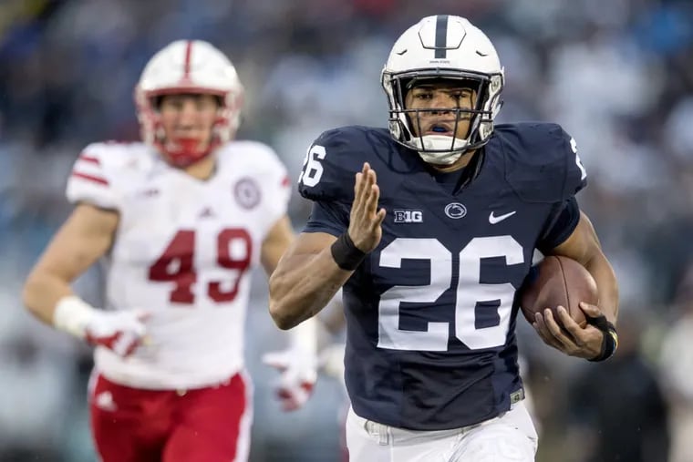 Penn State’s Saquon Barkley (26) was recognized for his ability to return kicks.