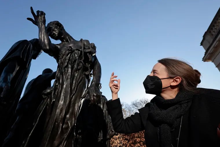 Rodin Museum Curator Jennifer Thompson talks about the hands in Rodin’s "The Burghers of Calais" bronze. Thompson curated a new installation featuring Rodin’s expressive sculptures of hands at the Rodin Museum.