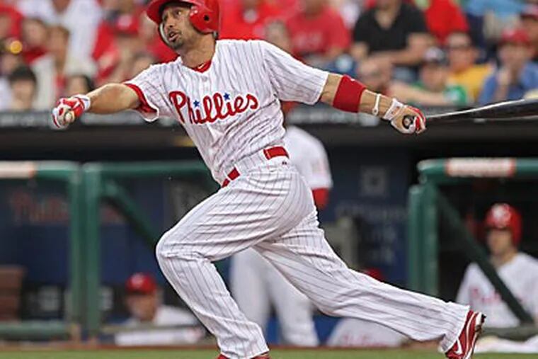 Center fielder Shane Victorino, a potential free agent, might not draw full value in a trade. (Michael Bryant/Staff Photographer)