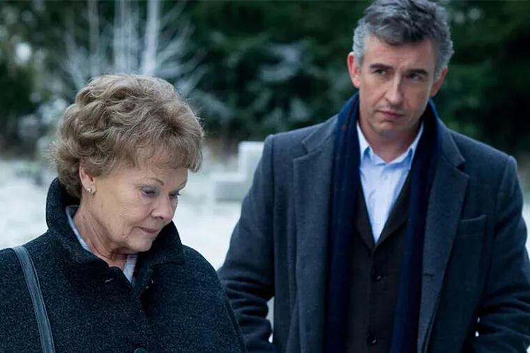 Judi Dench is Philomena Lee and Steve Coogan is BBC correspondent Martin Sixsmith in &quot;Philomena,&quot; based on the book &quot;The Lost Child of Philomena Lee.&quot;