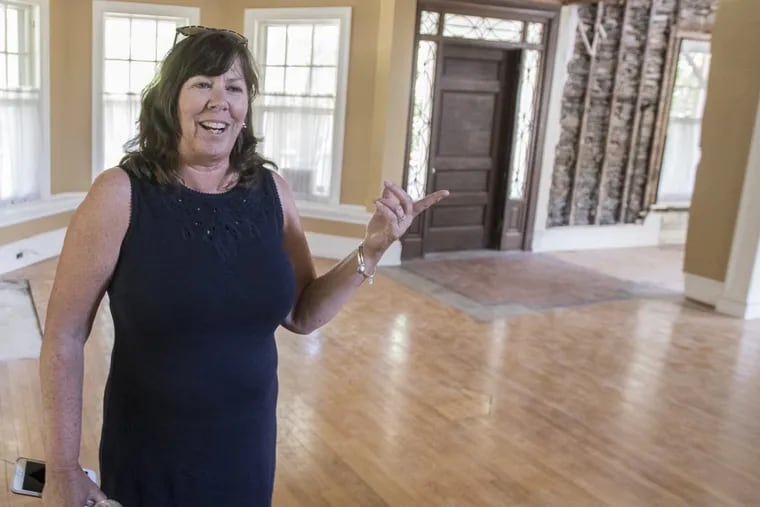 Cheryl Colleluori, the founder of Headstrong, at the home she and others are rehabbing in Swarthmore for use by out of town cancer patients and their caretakers while the patients are being treated at area hospitals.