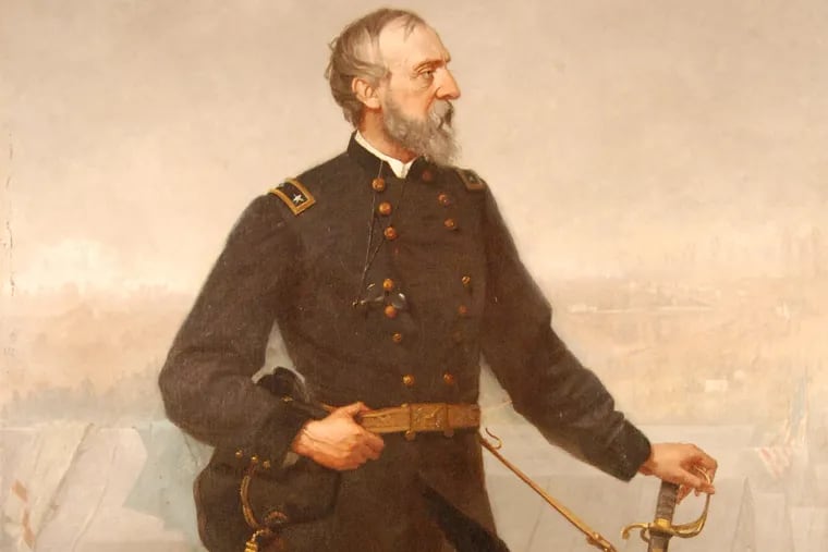 A recently restored painting of Civil War Gen. George Meade.