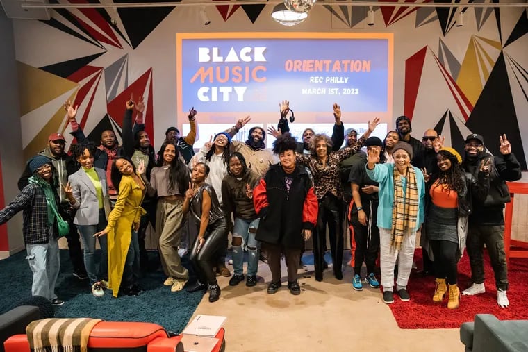 Winners of 2023 Black Music City grants gathered at REC Philly in Center City this month.