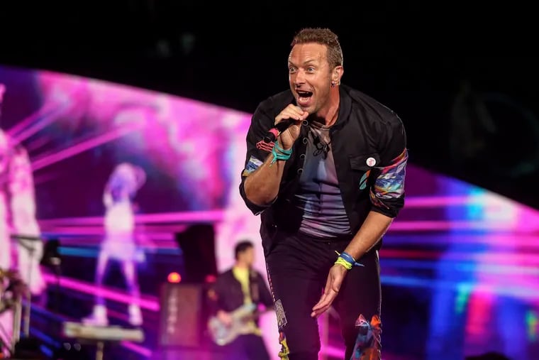 Coldplay’s Chris Martin in concert rocking Lincoln Financial Field, Wednesday  June 8, 2022