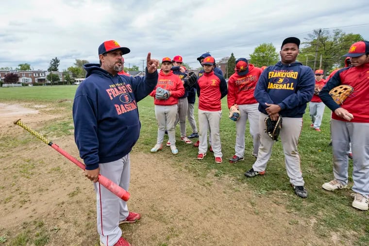 Frankford High baseball coach Juan Namnun is back coaching after battling breast cancer in the offseason.
