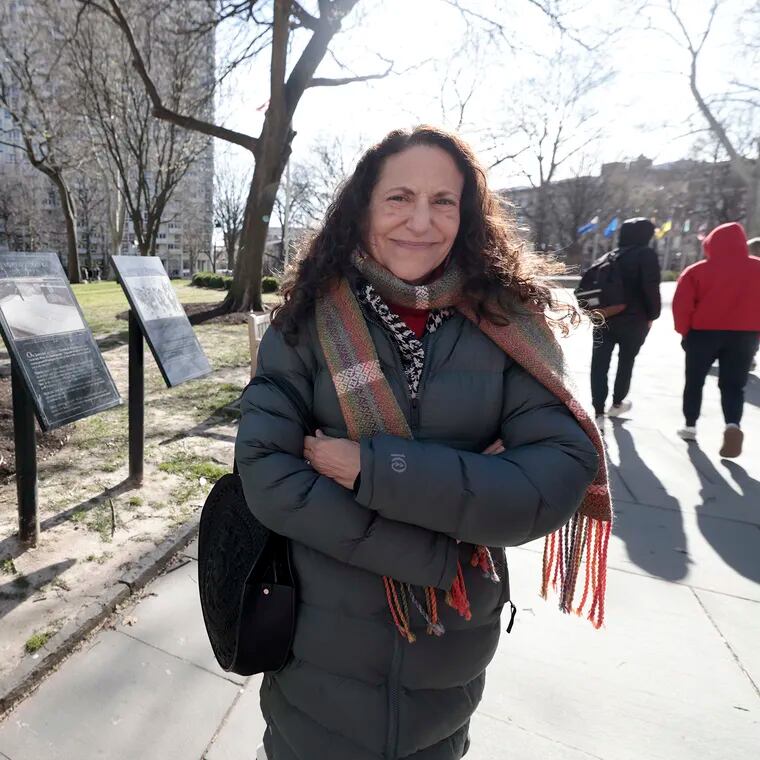 "Black History in the Philadelphia Landscape" author Amy Jane Cohen in Washington Square.