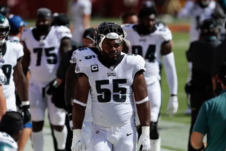Eagles defensive end Brandon Graham has seven sacks through eight games this season and is on pace to set a career high.