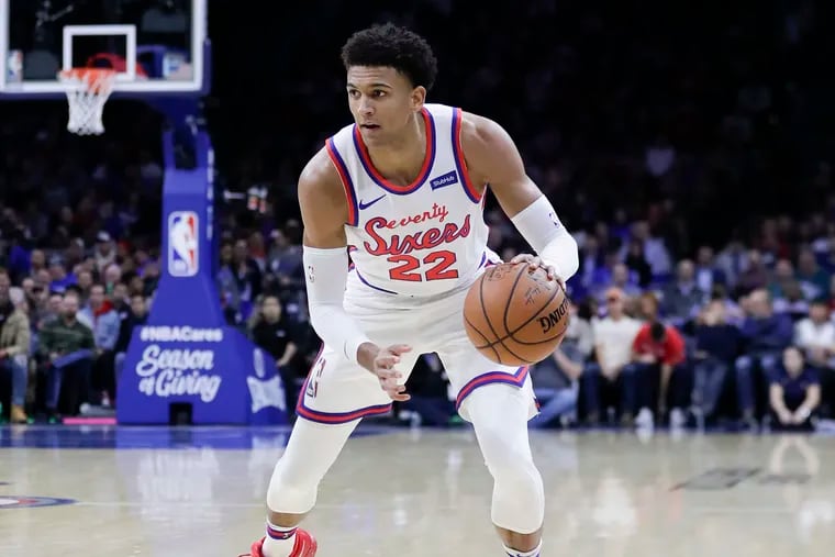 Sixers guard Matisse Thybulle suffered a sprained right knee/bone bruise on Dec. 21.