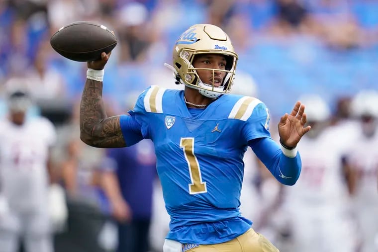 UCLA's Dorian Thompson-Robinson could be a developmental quarterback option for the Eagles in the draft.