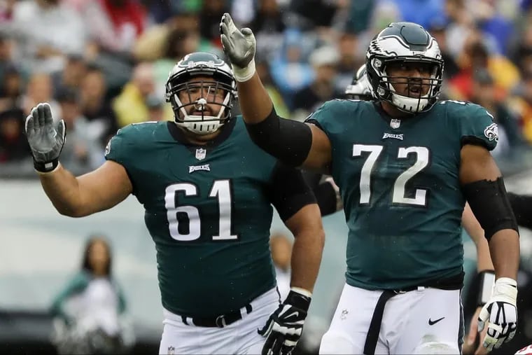 Offensive linemen Halapoulivaati Vaitai and Stefen Wisniewski have been key contributors in this run to the Super Bowl.