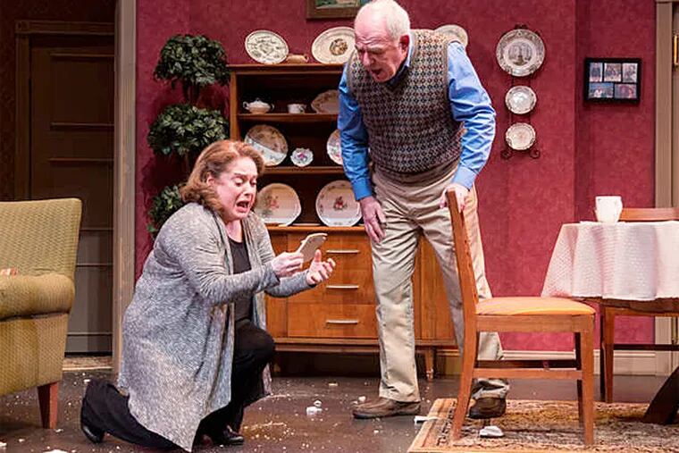 Donna Pescow and Lenny Wolpe in Steve Bluestein's new comedy "Rest, in Pieces," at the Delaware Theatre Company in Wilmington through next Sunday. (Matt Urban)