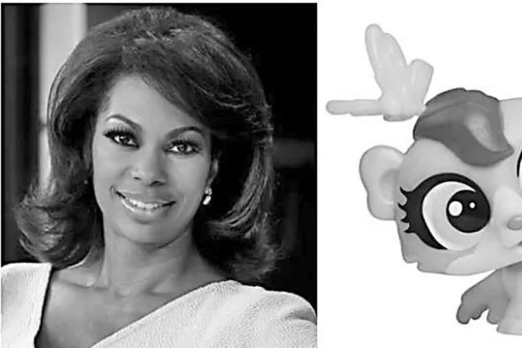 Separated at birth? The names may be the same, but the resemblance . . . ? Anyway, it was enough for the human Harris Faulkner to sue Hasbro over her hamster toy namesake.