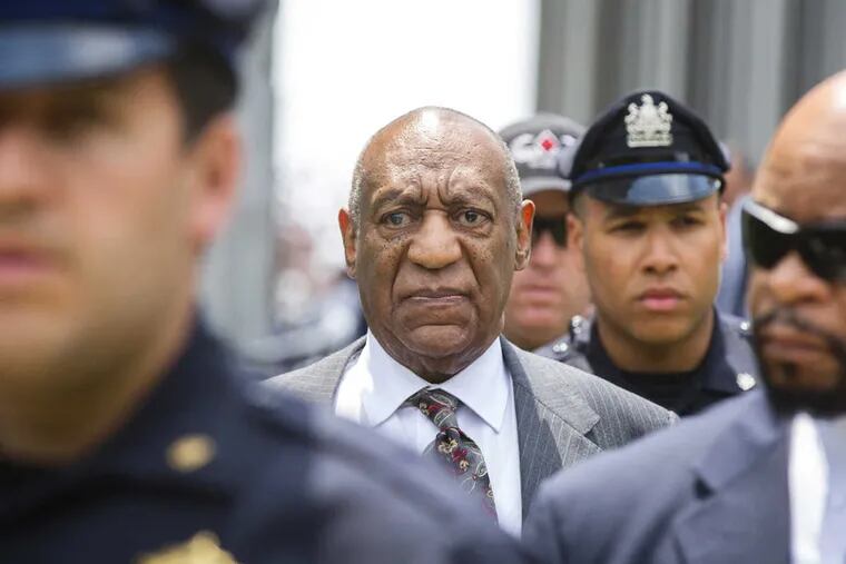 Bill Cosby attending his preliminary hearing at the Montgomery County Courthouse in Norristown where a judge ruled there is sufficient evidence for the sexual assault case against the comedian to proceed to trial.