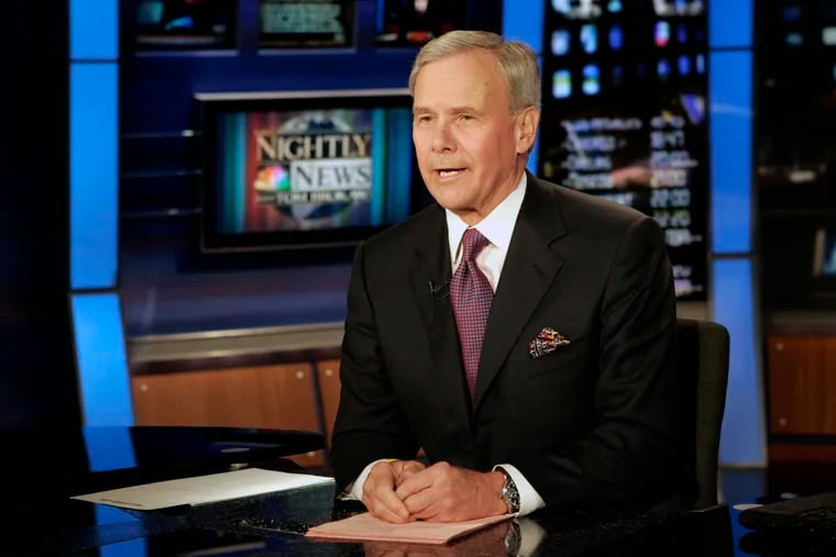 "NBC Nightly News" anchor Tom Brokaw delivers his closing remarks during his final broadcast, in New York on Dec. 1, 2004. Brokaw says he is retiring from NBC News after working at the network for 55 years.