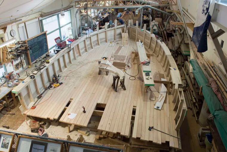 A privateer ship being built by volunteers and workers with the Independence Seaport Museum is expected to be christened in April.