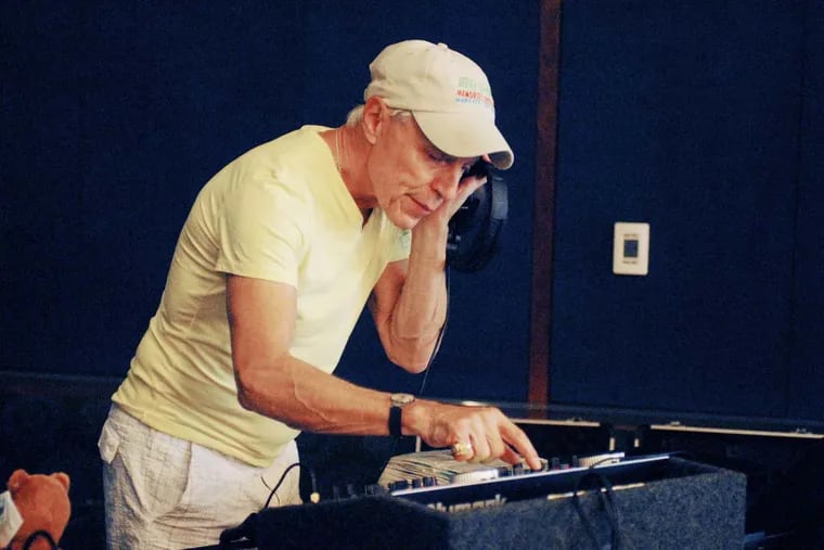 DJ Jerry Blavat decides on which jam to rock the Sugar House with next in Northern Liberties, PA., July 6th, 2011.