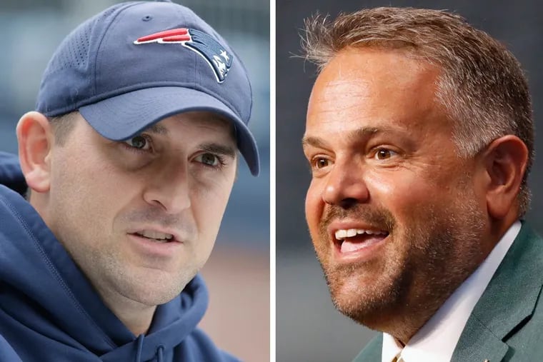 The New York Giants have hired New England Patriots special teams coordinator Joe Judge (left) after Baylor head coach Matt Rhule was scooped up by the Carolina Panthers.