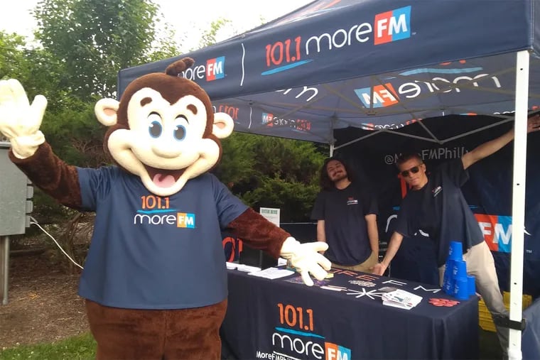 Morey the Monkey and the rest of the 101.1 More FM team will now work for Entercom, after their $57.5 million purchase of the station.