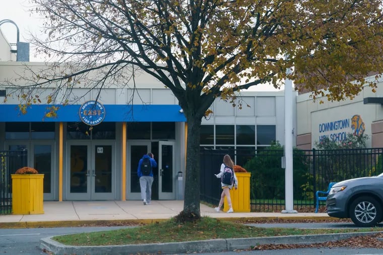 Downingtown East High School, one of the district high schools affected by a data breach discovered Oct. 11.