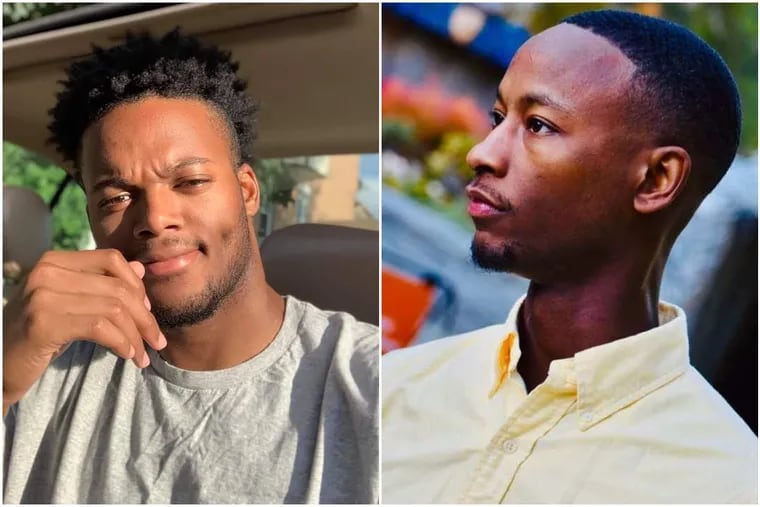 Jarrell Jackson, left, and Shahjahan McCaskill were killed in a case of mistaken identity in West Philadelphia in October 2020. Authorities believe three neighborhood teens fired two dozen shots at the men in a botched attempt to retaliate against members of a rival group.
