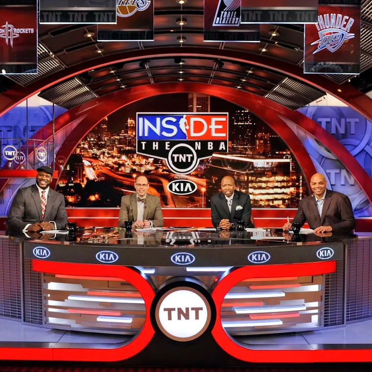 "Inside the NBA" studio crew, from left, Shaquille O'Neal, Ernie Johnson, Kenny "The Jet" Smith, and Charles Barkley may be entering their last season in 2024-25.